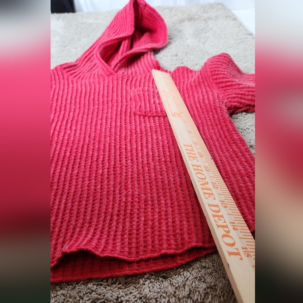 Toddler Boys' Thermal Hooded Pullover Sweatshirt - Cat & Jack Red 2T - Picture 7 of 13